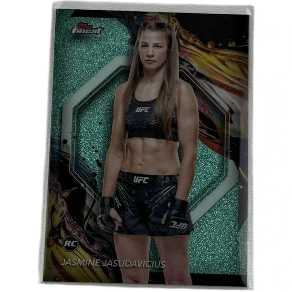 2024 Topps Finest UFC Jasmine Jasudavicius Uncommon Aqua Glitter Refractor‎ RC